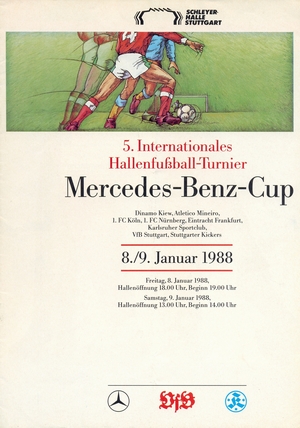 8-9 января 1988г.  Международный турнир по мини-футболу "Mercedes Benz Cup `88"